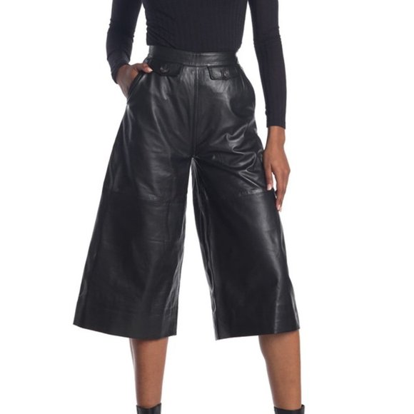 The Vampire's Wife Pants - THE VAMPIRES WIFE leather culottes sz. 26